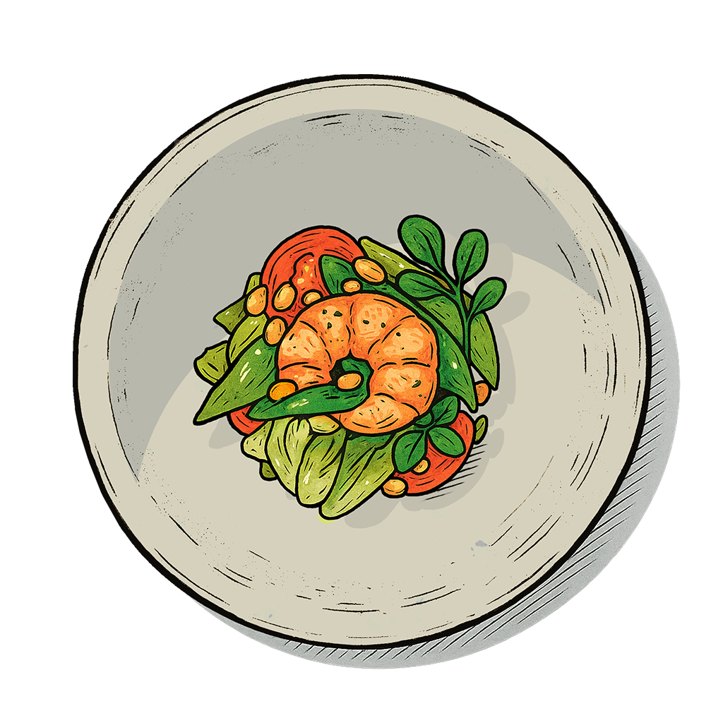 Eine Vorspeise-Illustration